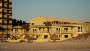 Looking back at resort from the ocean.