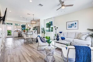 Modern design and plenty of natural light make this house the perfect vacation spot!