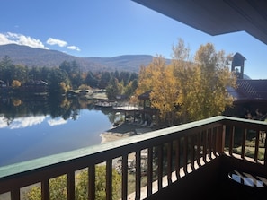 View from 2nd deck overlooking the beach, lake and recreation center