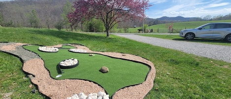 Mini Golf await as you pull in the driveway