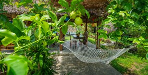 Garden with hammock 