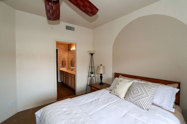 Master bedroom leading into master bath