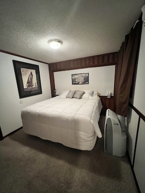 Master bedroom, with King bed and closet