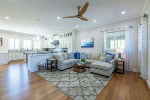 Open-layout living area.