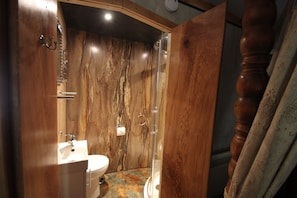 En-suite shower room with toilet and sink inside - the only one of it's kind in the UK!
