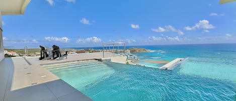 Patio deck overlooking the Atlantic