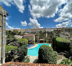 Enclosed garden with pool