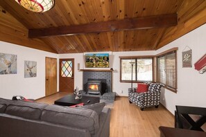 Open Concept Living Area with high T&G Ceilings