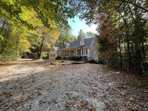 Coming up to the home from private driveway.