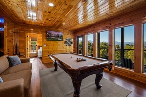 Play a game, or three, of pool while enjoying the majestic mountain views! 