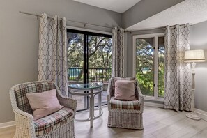 Sitting Area and Sliding Doors to Balcony