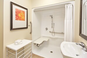Bright, accessible bathrooms are refreshing after a day of adventure.
