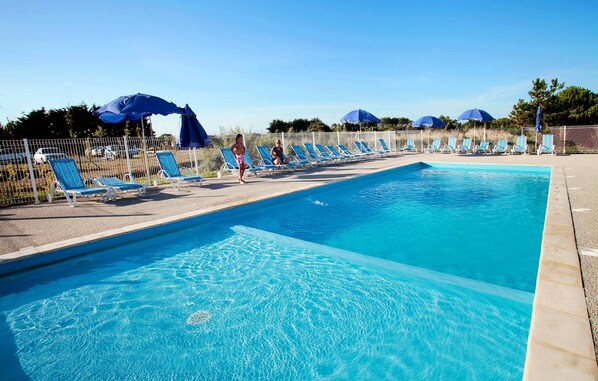 Spend your holiday lounging around the seasonal outdoor pool.
