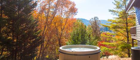 Enjoy the beautiful views while soaking in the Hot Tub.