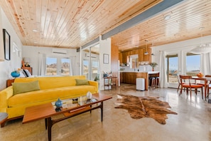 This unique home has been curated with authentic mid-century modern furniture.