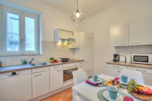 Kitchen and dining area