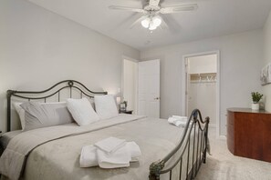 The 4 bedrooms are big and comfortable with lots of closet space.