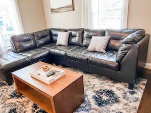 Comfy sectional in living room