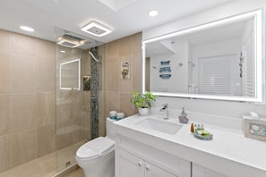 Bathroom with rain shower