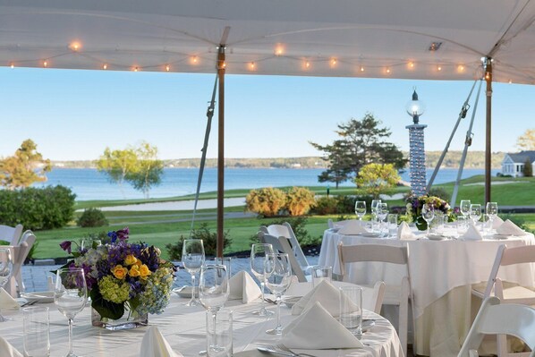 Outdoor banquet area
