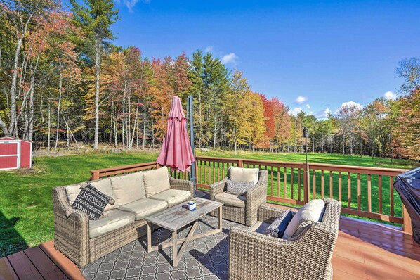 East Durham Vacation Rental | 3BR | 3BA | Stairs to Enter | 2,100 Sq Ft