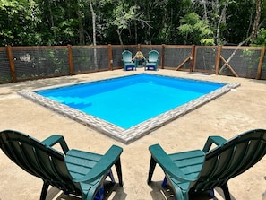 Inground pool with patio (rafts provided!)