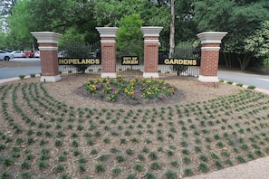 Hopelands Gardens are right out your front door!