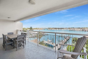 Outdoor Balcony Seating with Waterfront Views; Polywood
