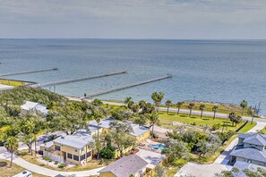 Aerial View | Across the Street From Aransas Bay