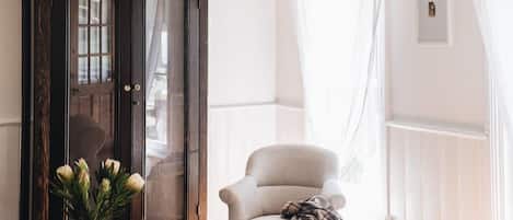 Lovely comfortable seating in light filled areas