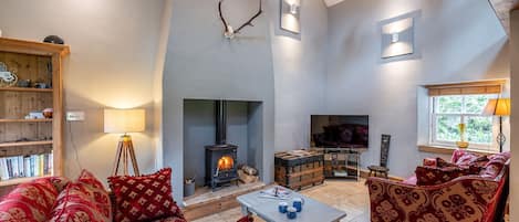 The living room at Waterside Cottage, Yorkshire