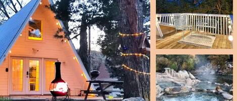 Beautiful 1960s A-Frame with serene mountain views, King bed Near Hot Springs!