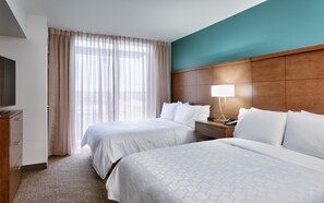Drift to sleep in the comfortable bed.