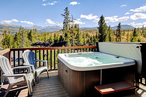 Patio Views With Sitting Area And Hot Tub