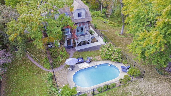 Pool and backyard view