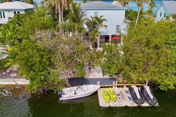 You can keep jet skis or a small boat right out back...