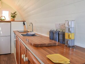 Kitchen area | Privet Pod - Stuarts Farm, Lathom, near Southport