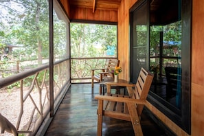 Locally made front porch furniture for enjoying the sites and sounds of the jungle