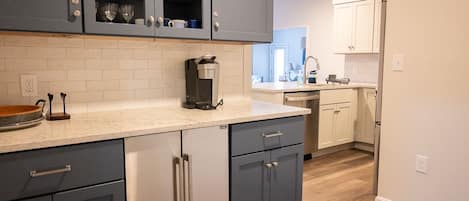Newly renovated three bedroom. Beautiful coffee bar off the kitchen.
