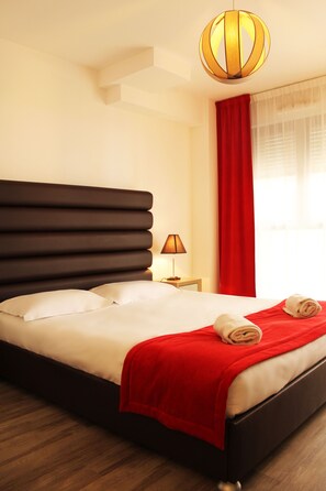 Get a peaceful night sleep in our cozy bedroom.