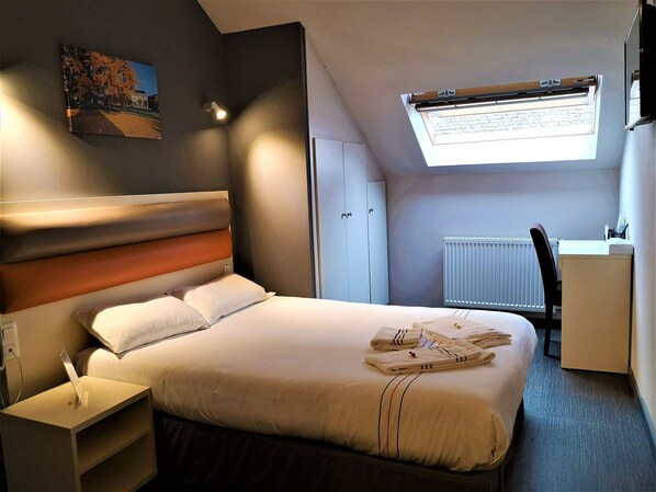 Drift to sleep in a comfortable bed after a wonderful day outside.
