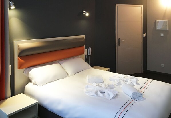 Drift to sleep in a comfortable bed after a wonderful day outside.