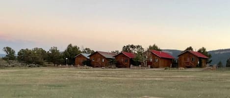 View of all cabins overlooking El Vado