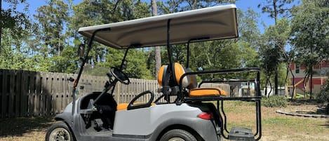 4 seater golf cart available for the stay