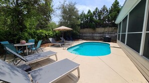 Pool is Enclosed in a Privacy Fence 