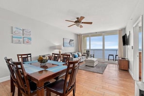 Dining and Living Area with Gulf View