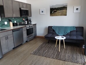 Lupine Cabin - Living Room Overlooking Beluga Lake