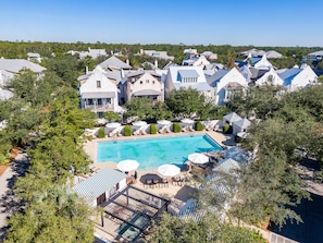 Rosemary Beach Cabana Pool Aerial - 4 Min Walk