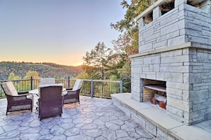 Private Wraparound Deck | Outdoor Fireplace (Wood Provided) | Mountain Views