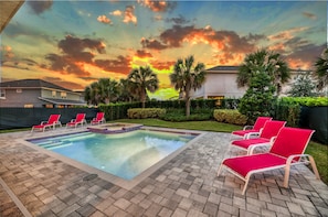 Amazing sunset view from the pool area